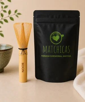 Gegraveerde Whisk + Ceremoniële Matcha